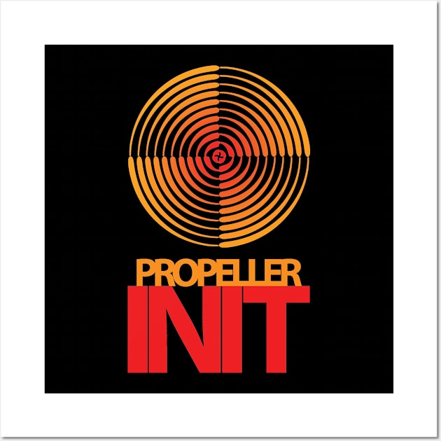 Propeller INIT - In Orange And Red Wall Art by sleepingdogprod